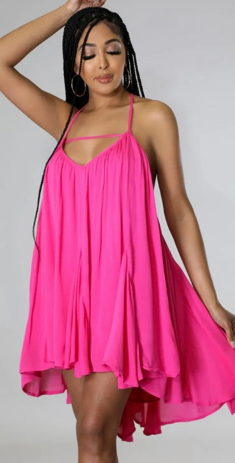 Amelia Love Tunic Dress- Fuchsia