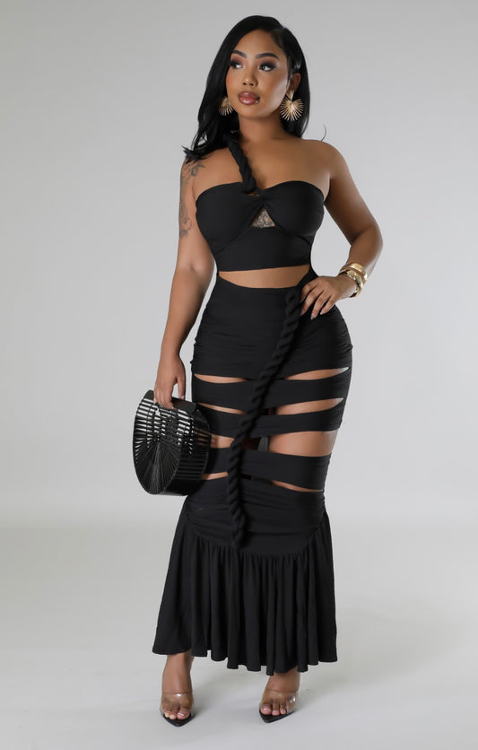 Sailing Babe Dress ( Black )