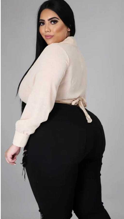 Marble Kimino Top ( Kaki )