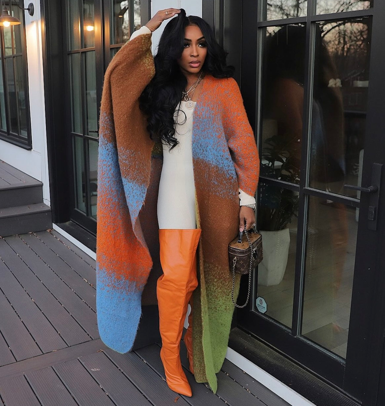 Monifa Ombré Cardigan Sweater