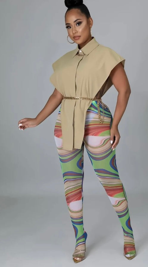 Dreaming Skies Leggings ( green )