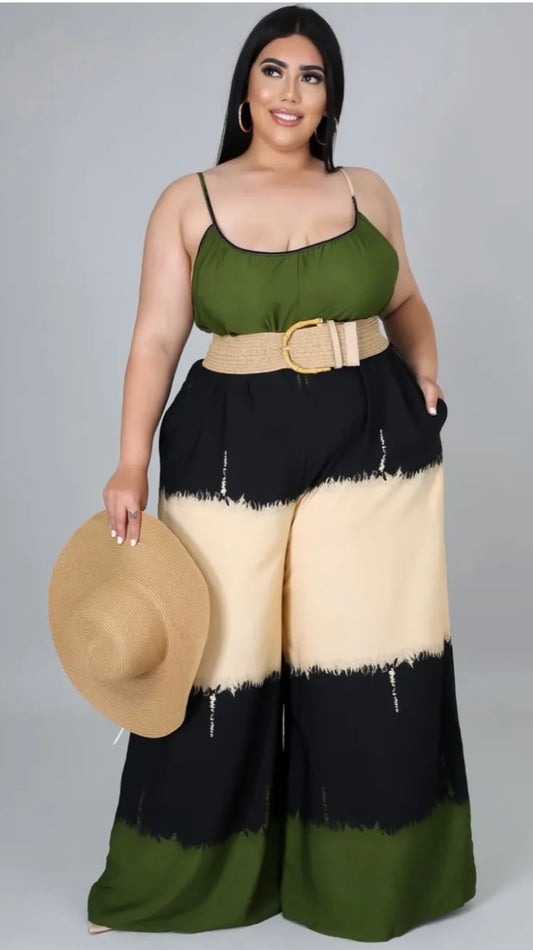 Ibiza Calling Jumpsuit Plus ( Olive )