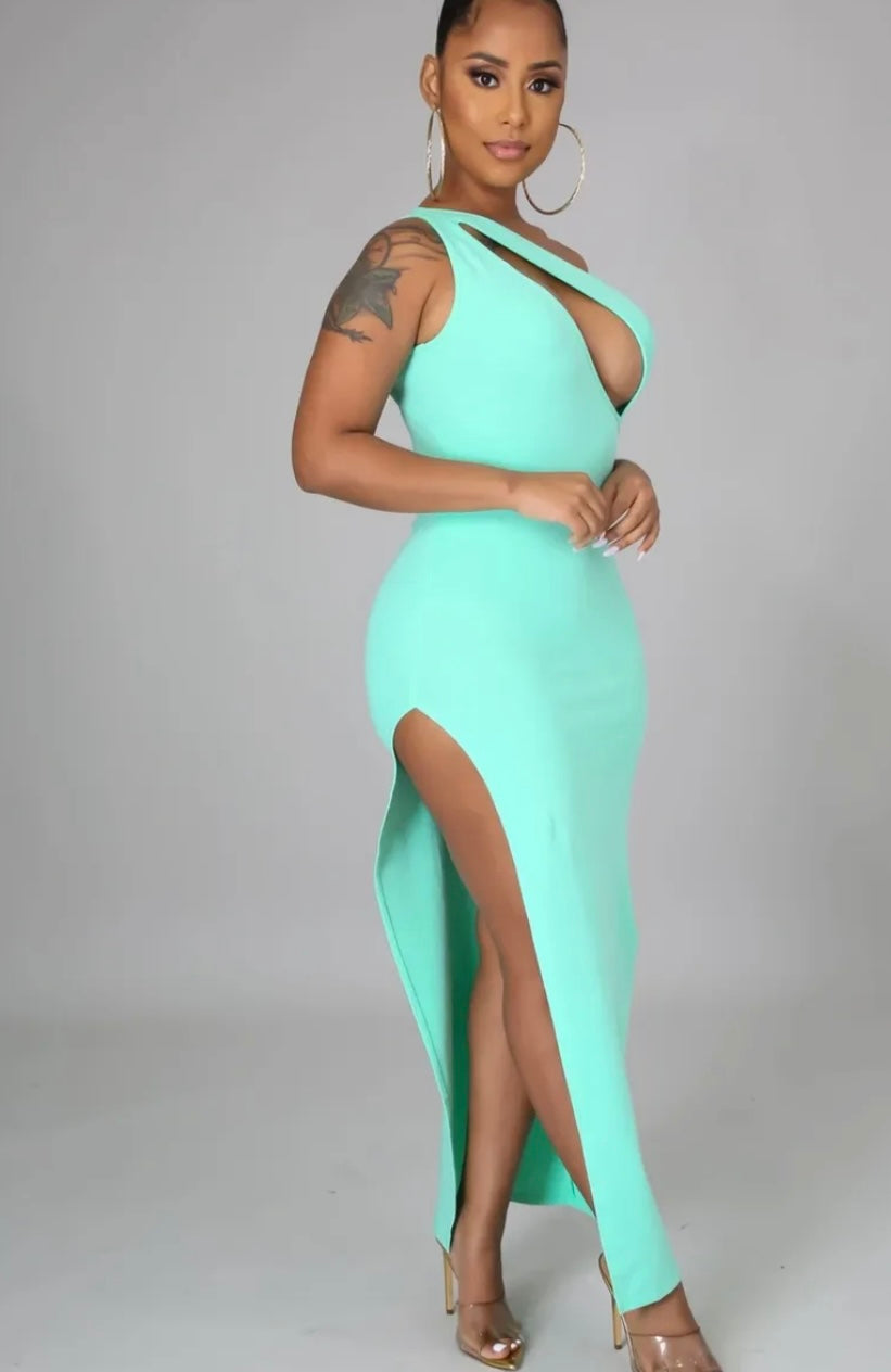 Out Late Dress Mint