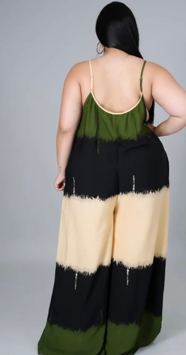 Ibiza Calling Jumpsuit Plus ( Olive )