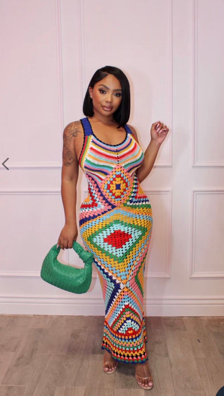 Multi Color Crochet Maxi