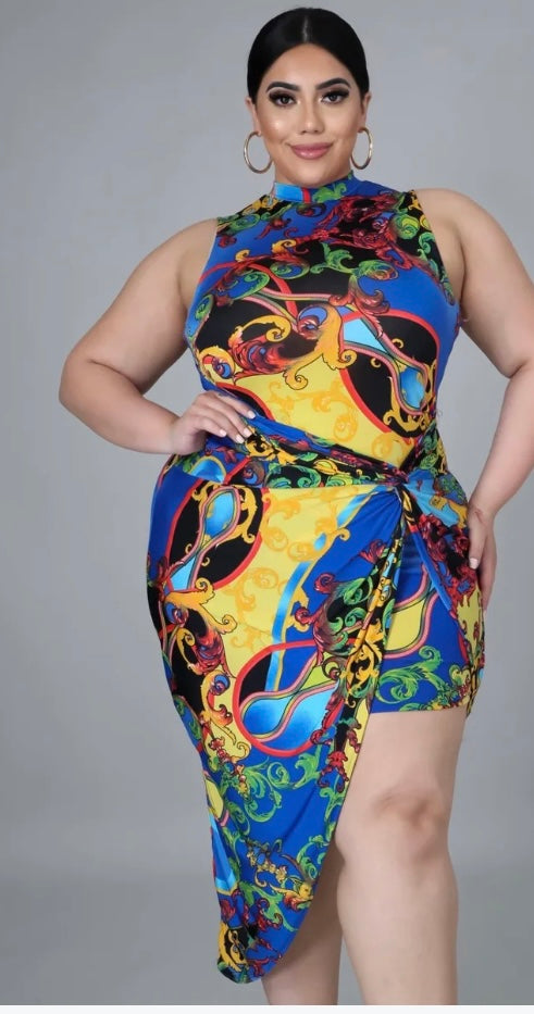 Treat Yourself Dress ( Royal )