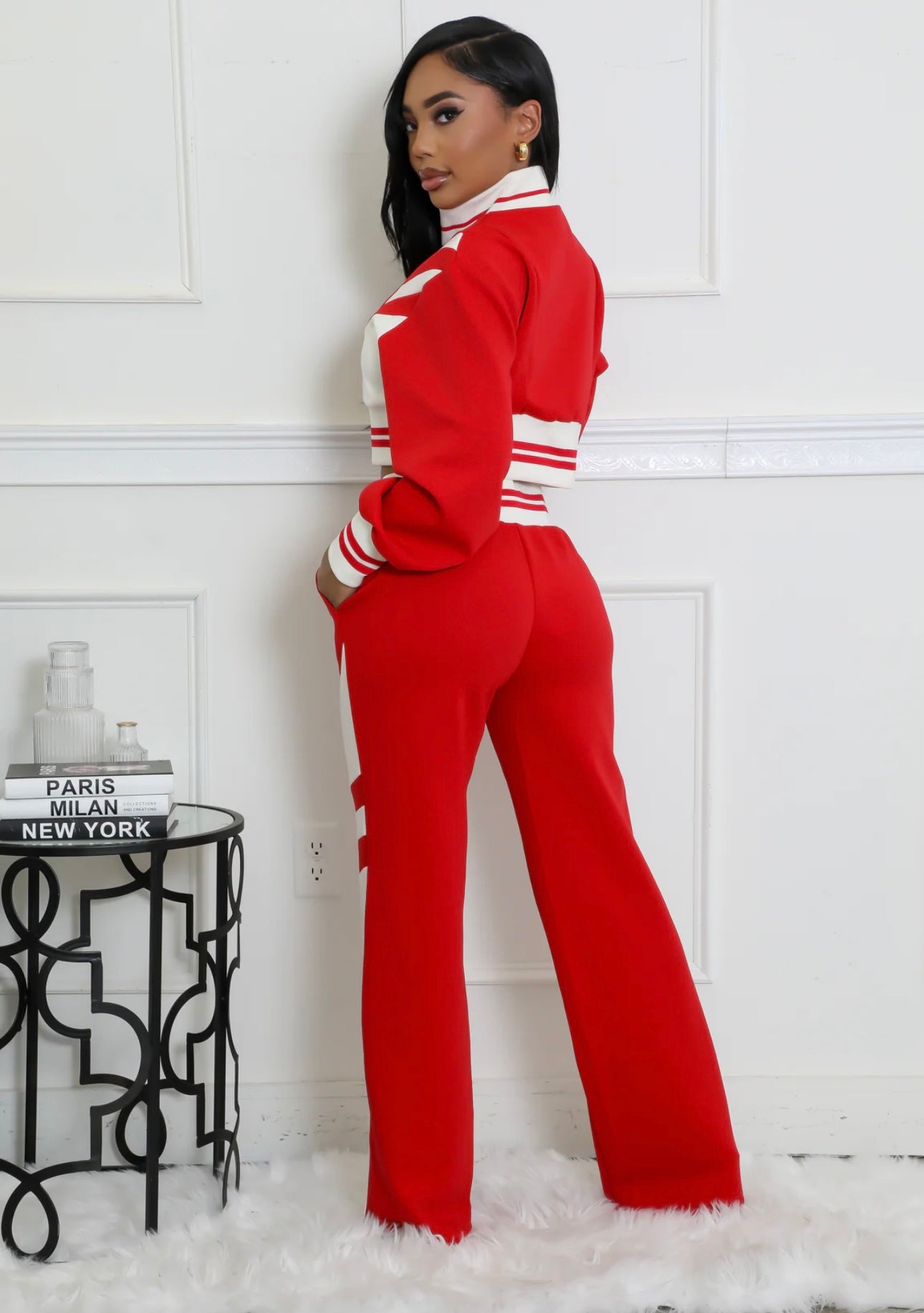 Lux Pant Set ( Red )