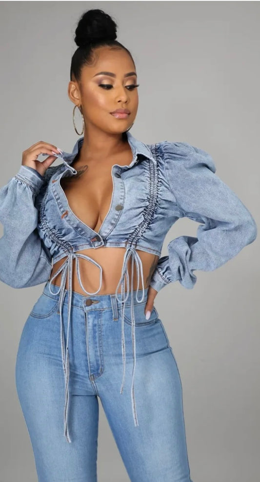 Bouncing Back Denim Top
