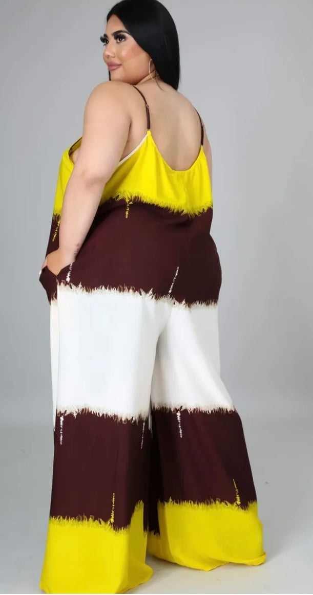 Ibiza Calling Jumpsuit ( Plus Yellow )