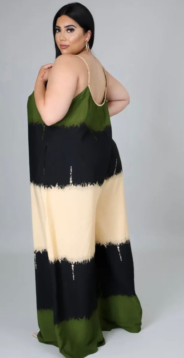 Ibiza Calling Jumpsuit Plus ( Olive )