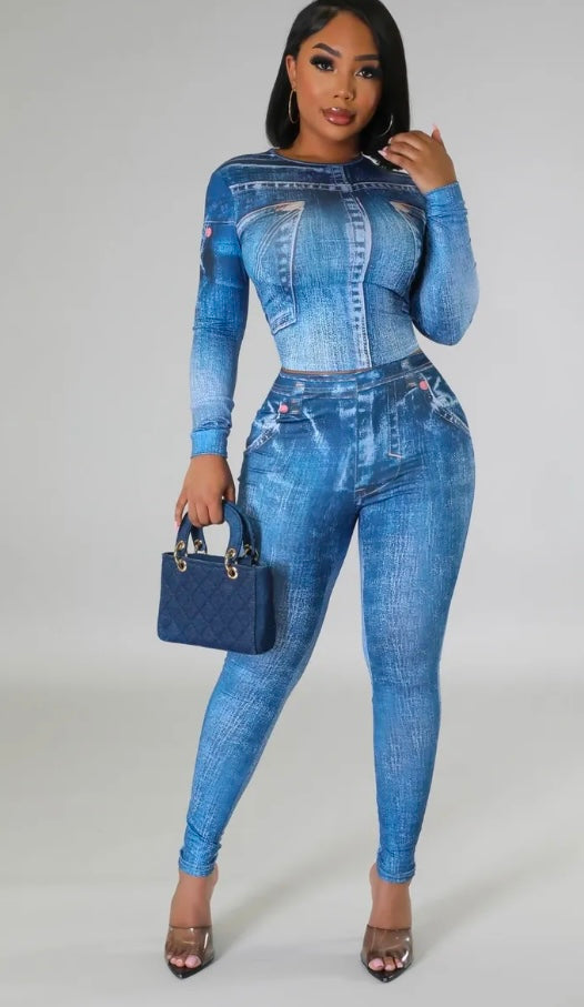 Denim Honey Legging Set