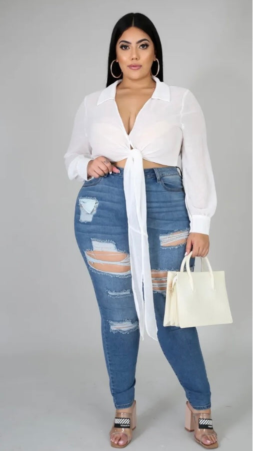 Marble kimono Top ( White )