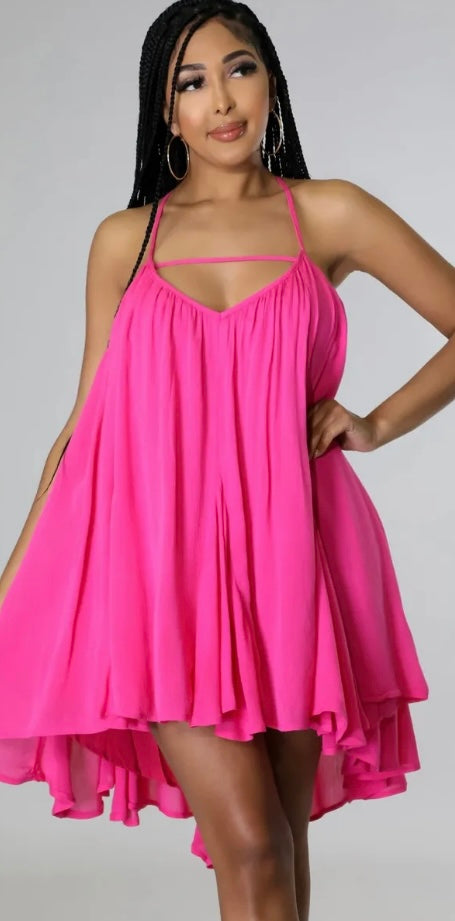 Amelia Love Tunic Dress- Fuchsia