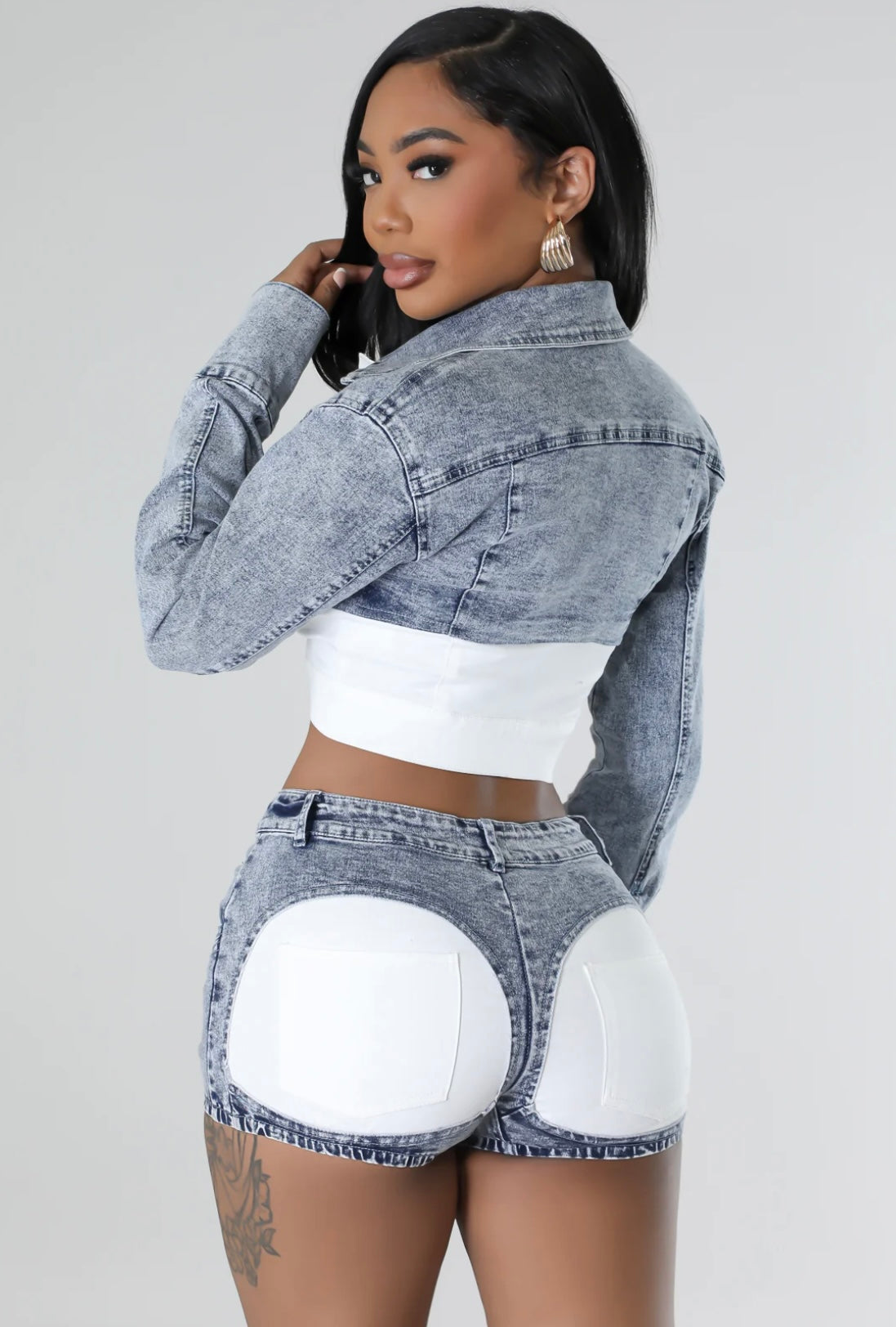 Urban Denim Short Set