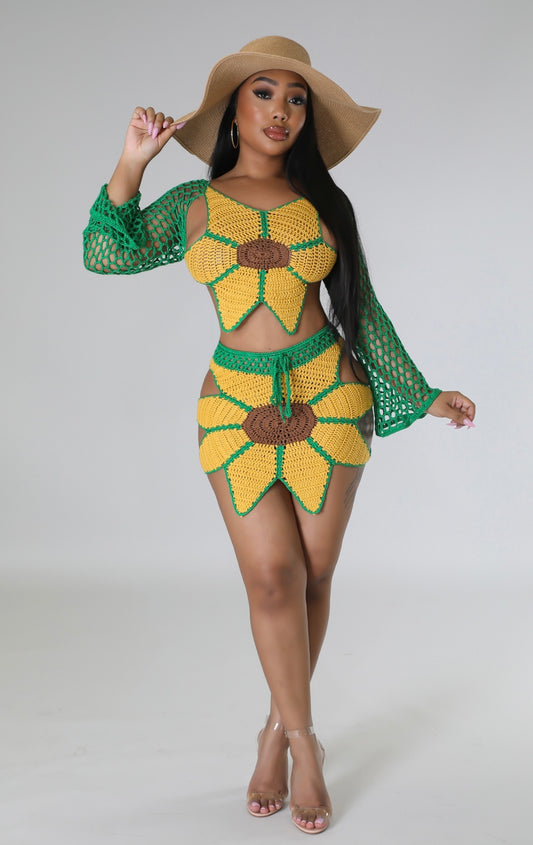 Sunny Isles Skirt Set-Yellow