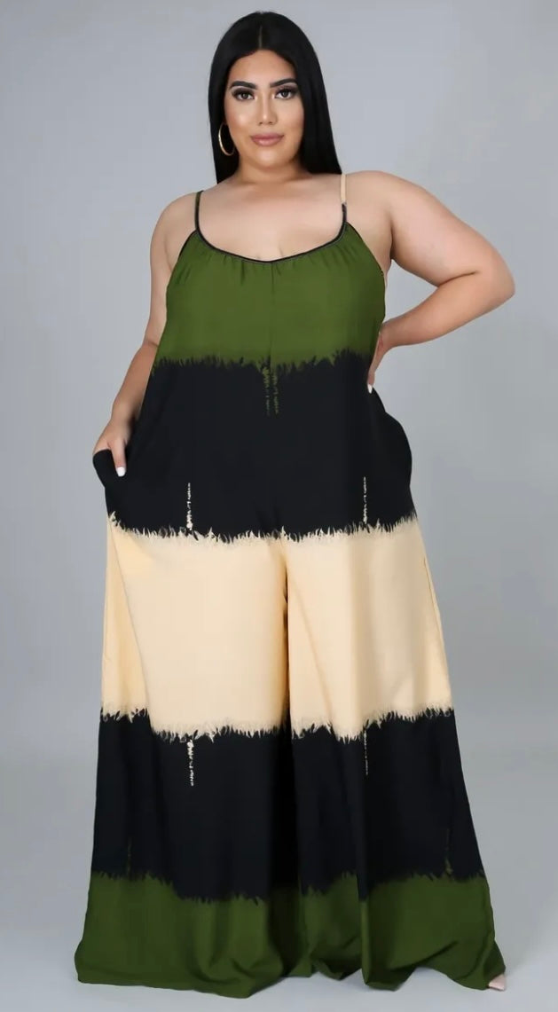 Ibiza Calling Jumpsuit Plus ( Olive )