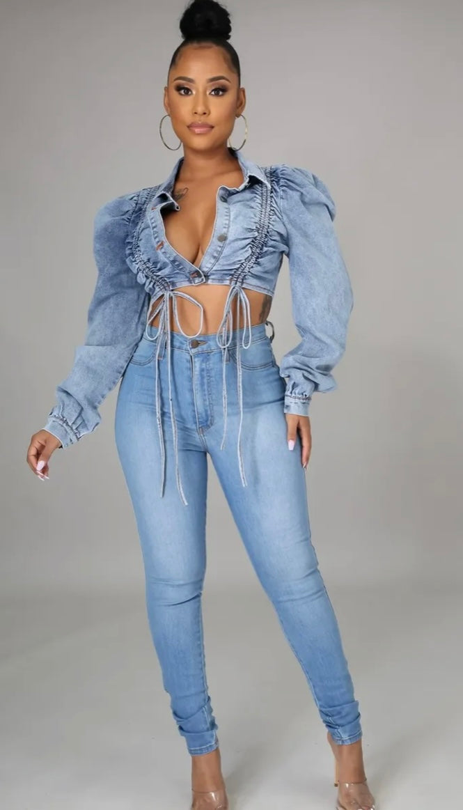 Bouncing Back Denim Top