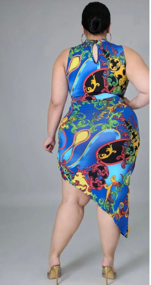 Treat Yourself Dress ( Royal )