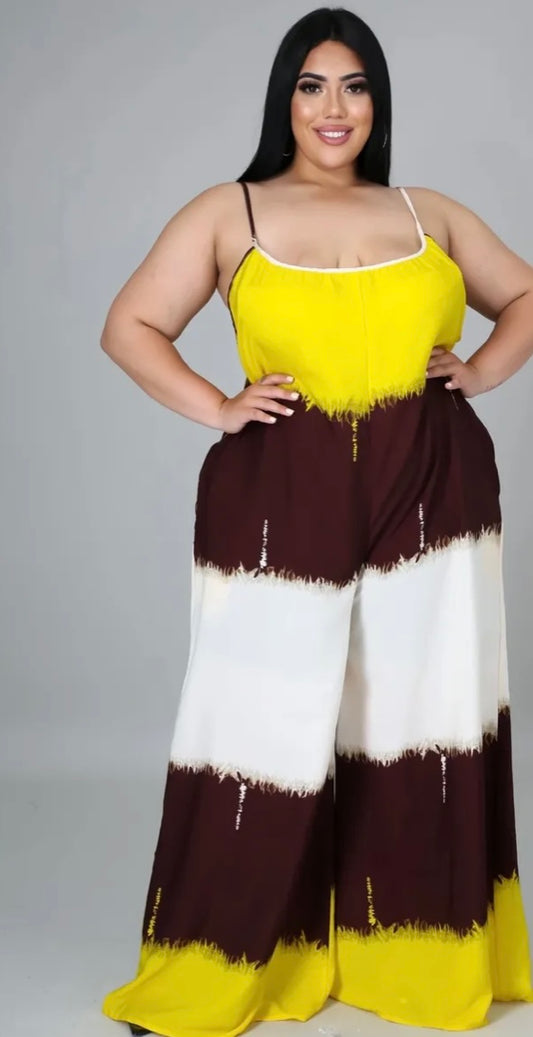 Ibiza Calling Jumpsuit ( Plus Yellow )