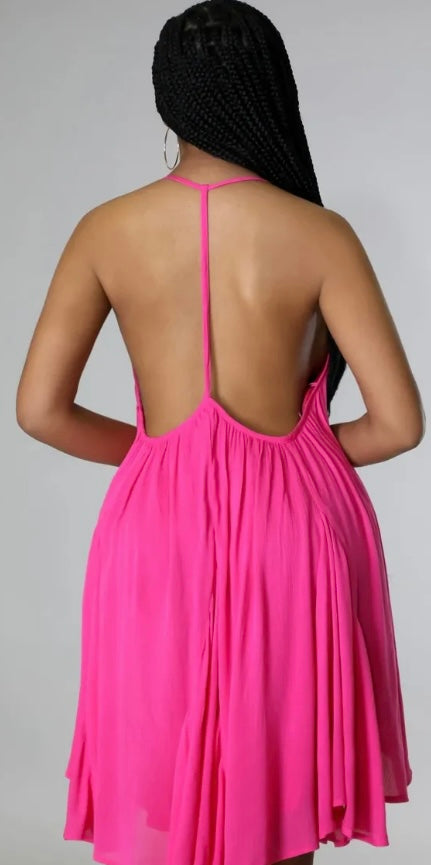 Amelia Love Tunic Dress- Fuchsia