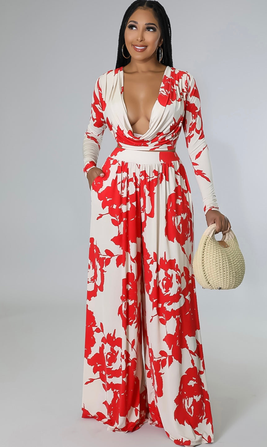 Sheva Pant Set ( Red )