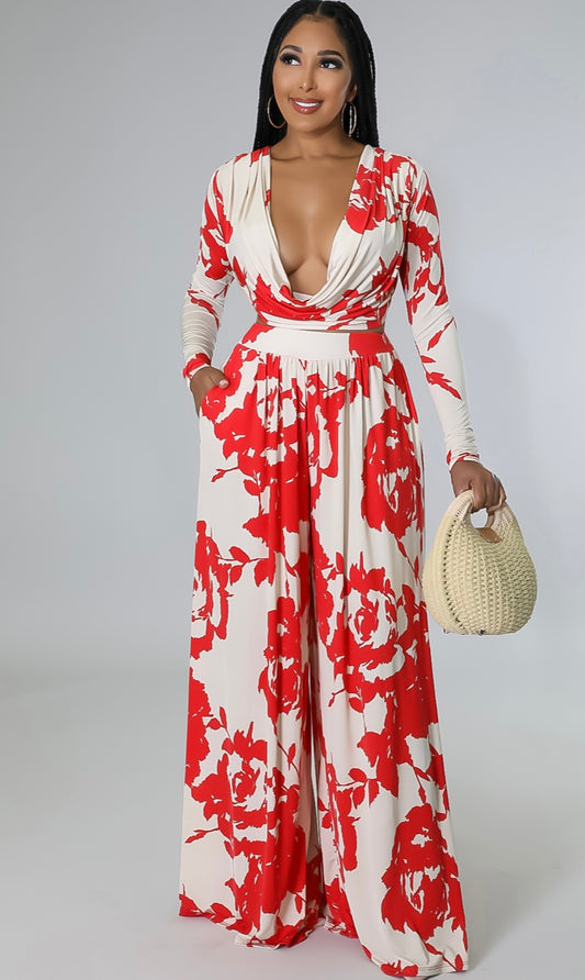 Sheva Pant Set ( Red )