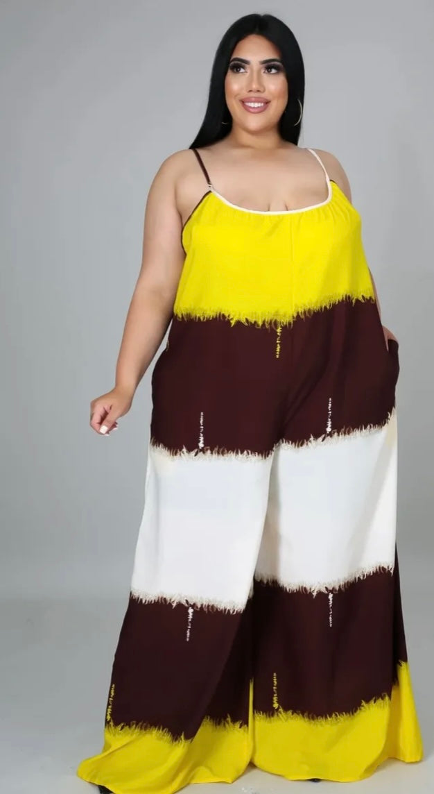 Ibiza Calling Jumpsuit ( Plus Yellow )
