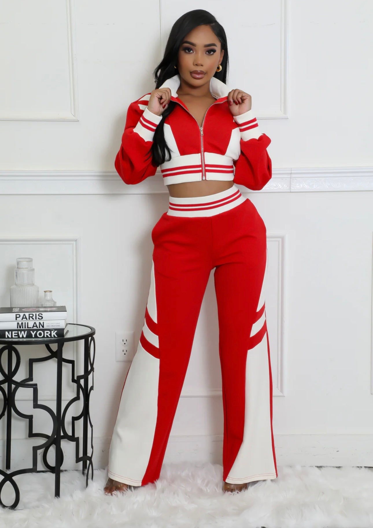 Lux Pant Set ( Red )