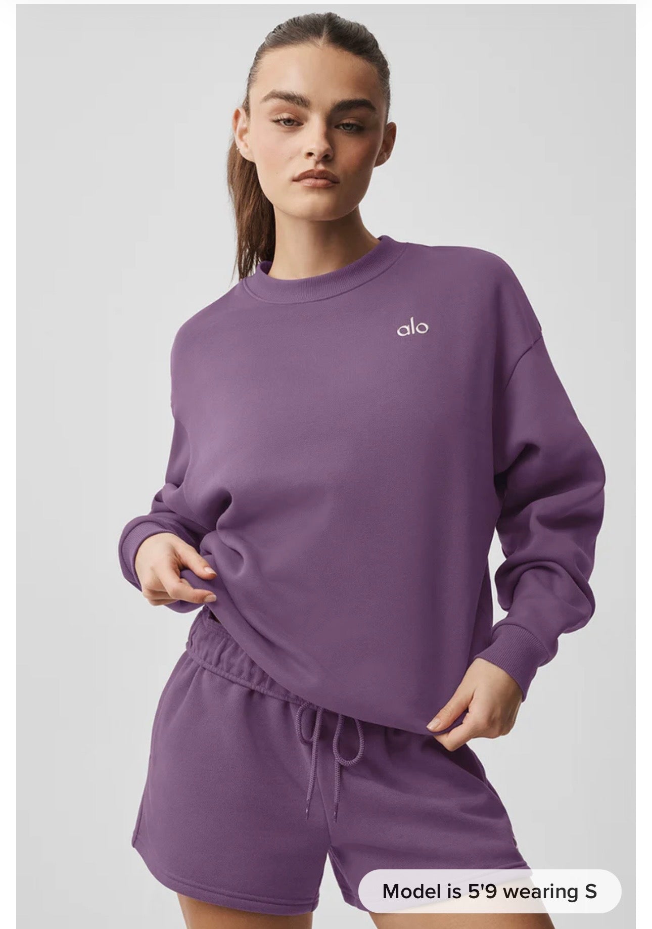 Alo Accolade Crew Neck and Short Set