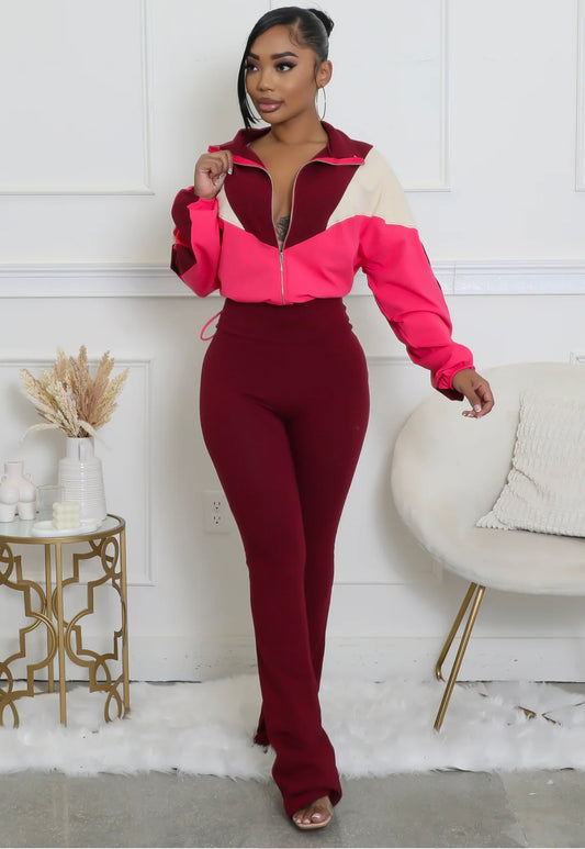 Striking A Cord Pant Set