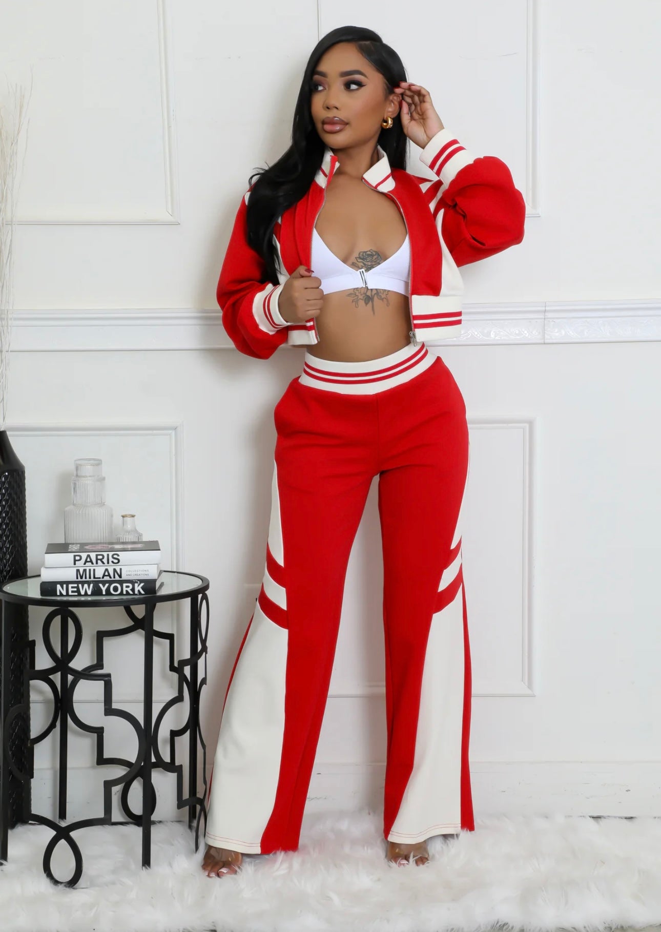 Lux Pant Set ( Red )