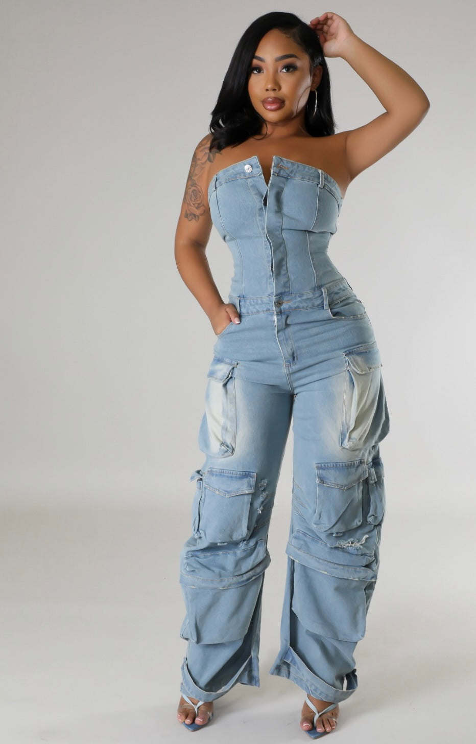 Claiming You Denim Jumpsuit