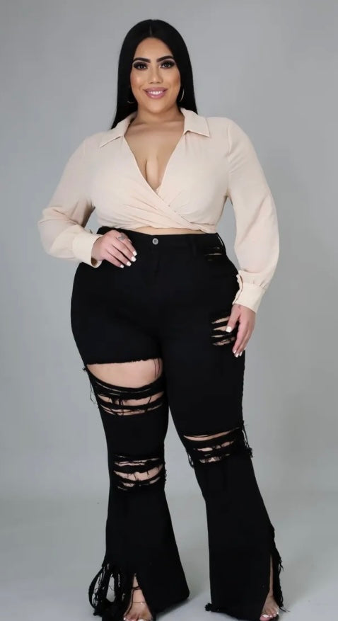 Marble Kimino Top ( Kaki )