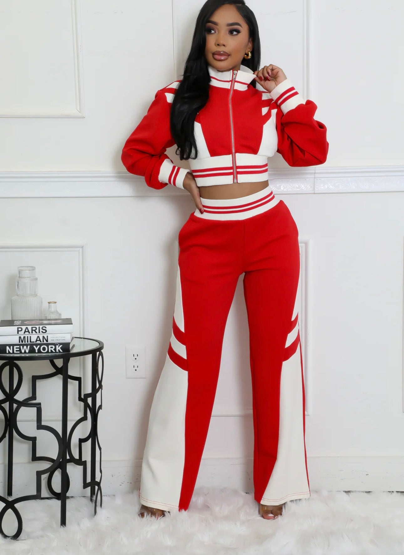 Lux Pant Set ( Red )
