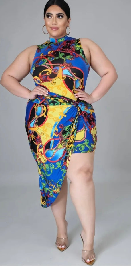 Treat Yourself Dress ( Royal )