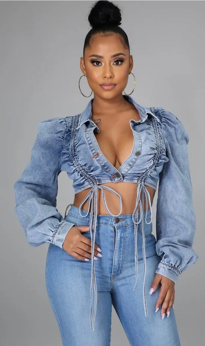 Bouncing Back Denim Top