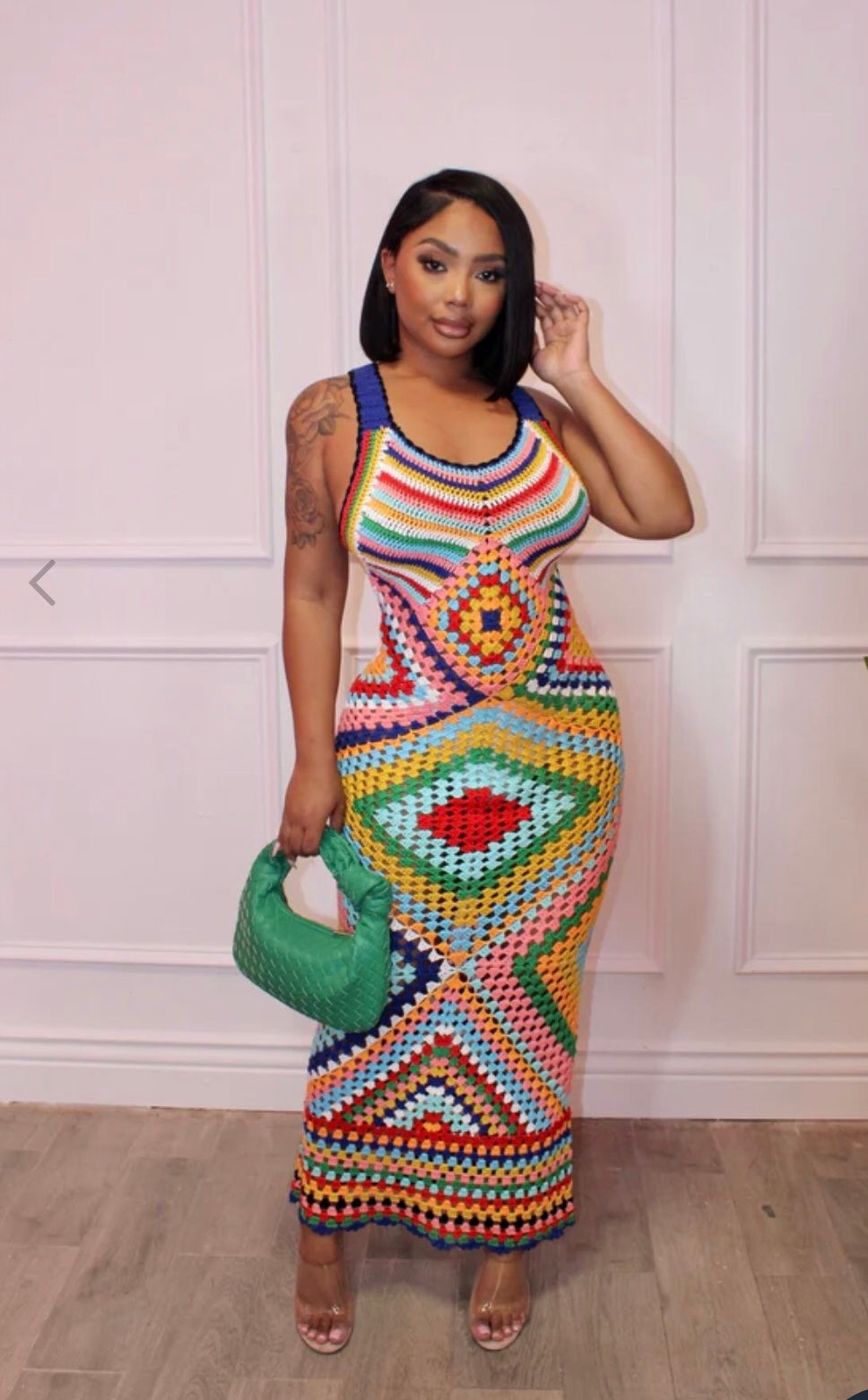 Multi Color Crochet Maxi