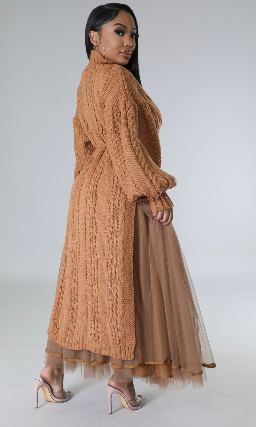Tulle Me A Secret Skirt Set ( Brown )
