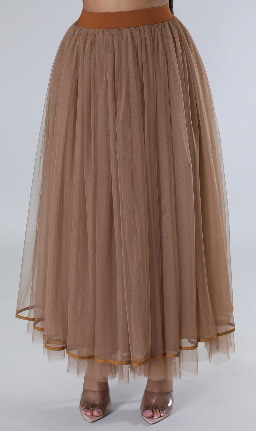 Tulle Me A Secret Skirt Set ( Brown )