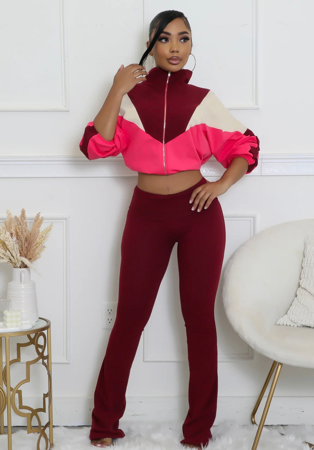 Striking A Cord Pant Set