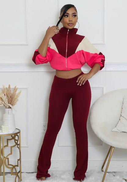 Striking A Cord Pant Set