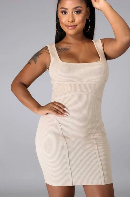 Be Mine Dress ( Soft-taupe )