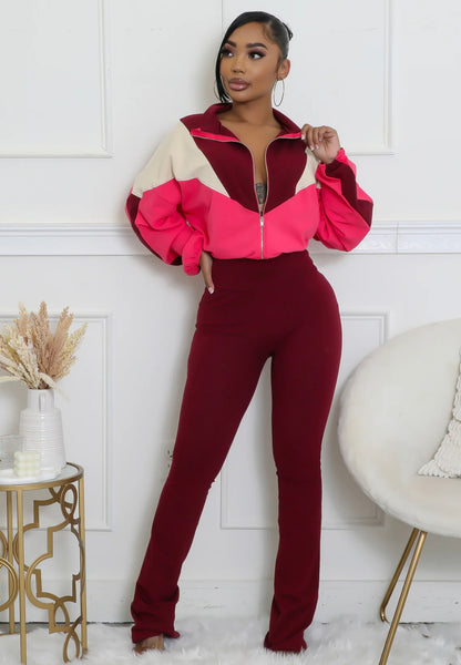 Striking A Cord Pant Set