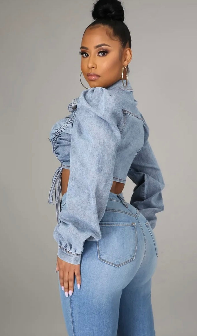 Bouncing Back Denim Top