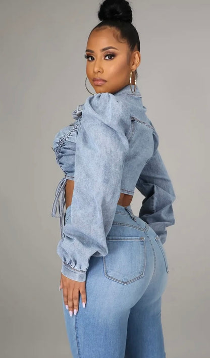 Bouncing Back Denim Top