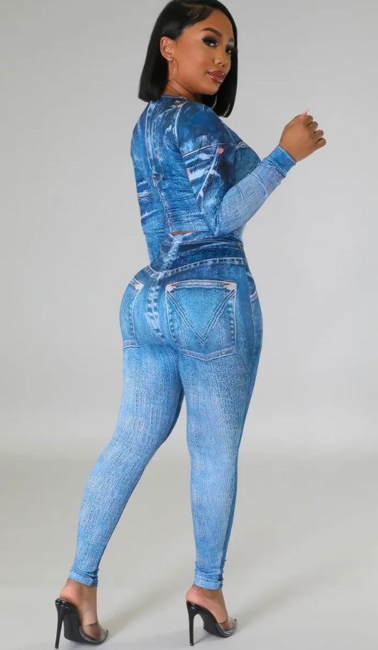 Denim Honey Legging Set