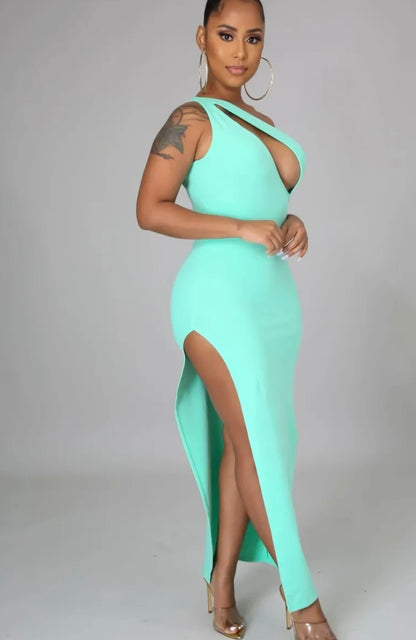 Out Late Dress Mint
