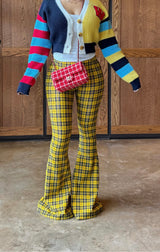 London Plaid Bell Bottom Pants