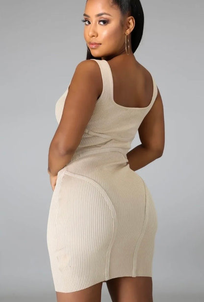 Be Mine Dress ( Soft-taupe )