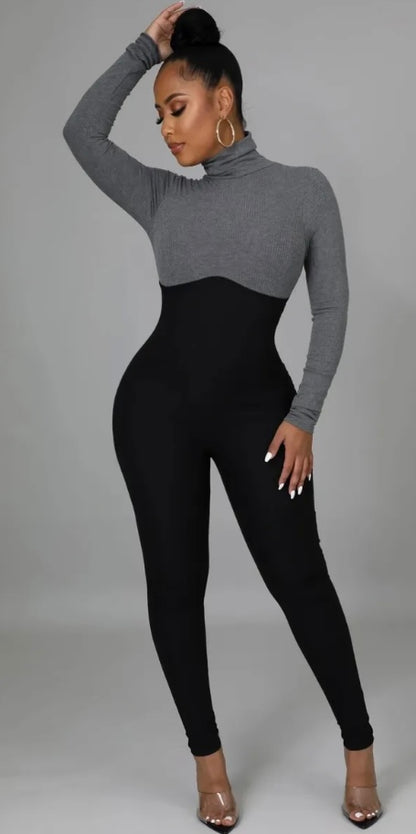 Date Taste Jumpsuit ( Charcoal )